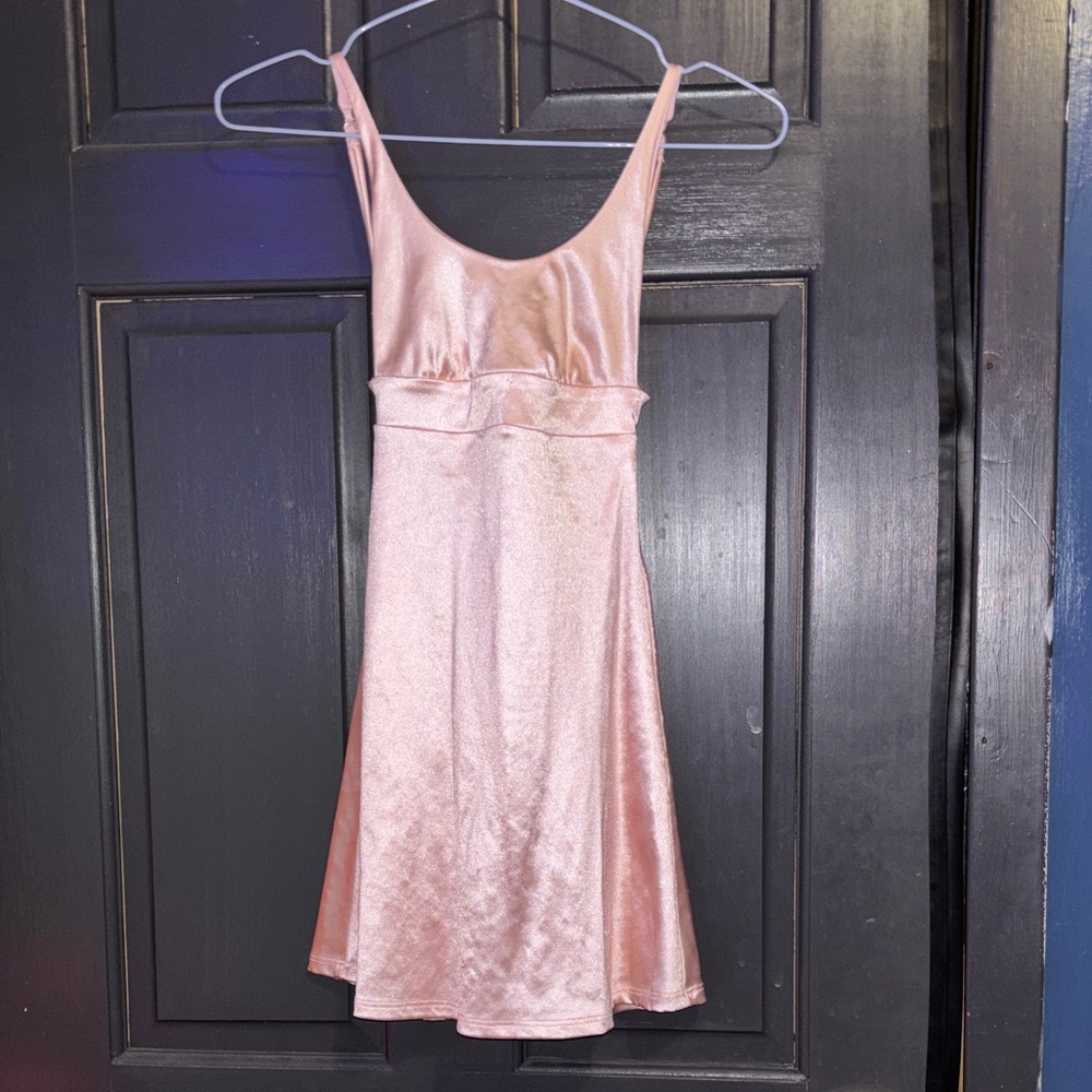 Lucy in the Sky Pale Pink Satin Dress